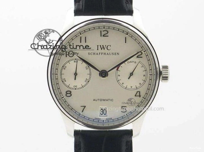 MIROTIME 0514 Portuguese Tourbillon IW5046 RG ZF Best Edition White Dial on Brown Leather Strap UrbanStyle 7144